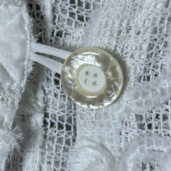 Coquette Open Knit Floral Cardigan Large Fairycore Kawaii Soft Girl Festival - Picture 4 of 7